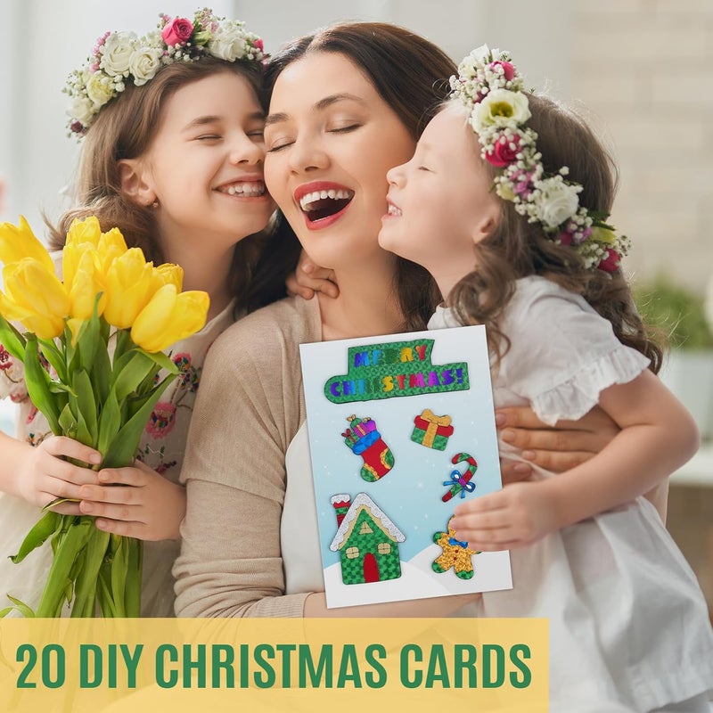 ATFUNSHOP Christmas Crafts for Kids - Magical Foil DIY Christmas Gift Cards - No Mess Xmas Art Activities Kit for Ages 4 5 6 7 8 9 - Fun & Ideal Stocking Stuffer & Christmas Gift for Boys & Girls - Image 3